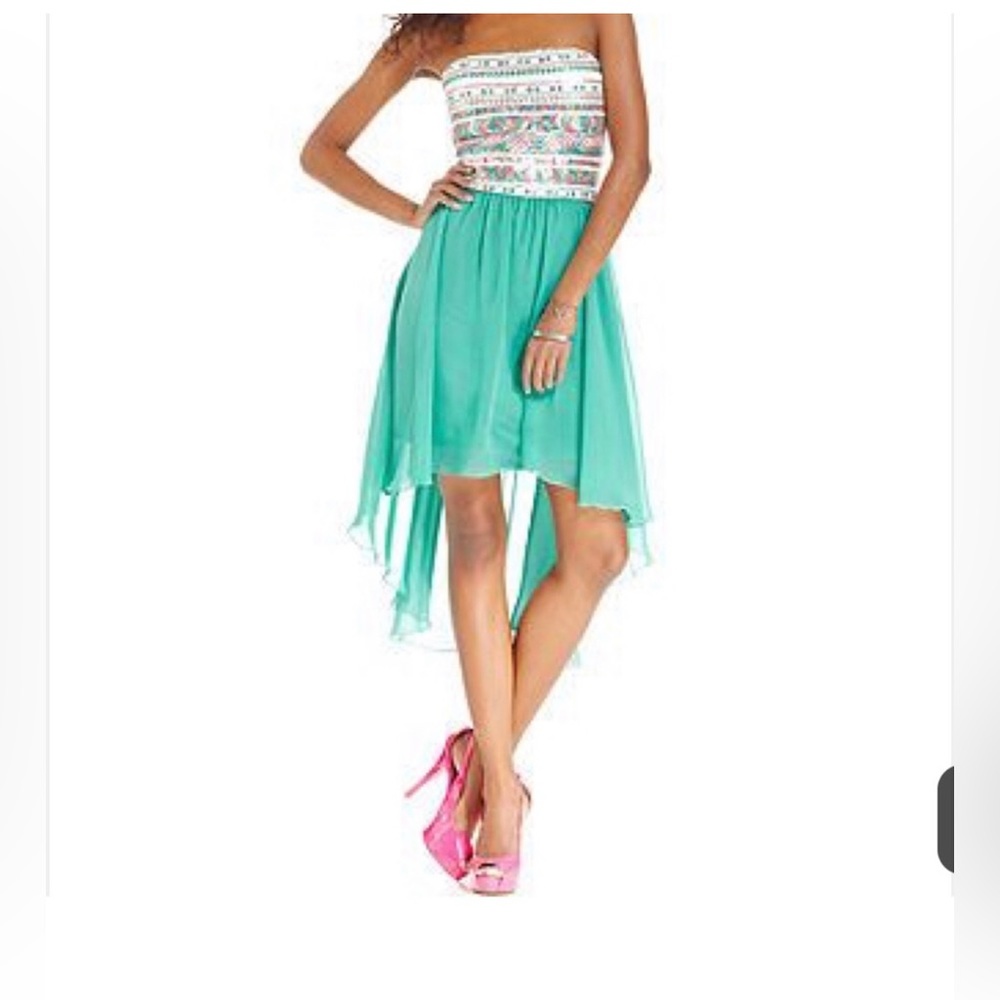 🔥AUW Strapless sequins high-low dress 🔥